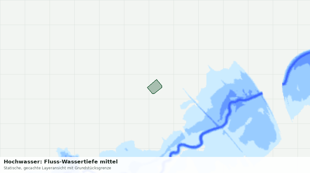 Statische Kartenansicht: Hochwasser: Fluss-Wassertiefe mittel