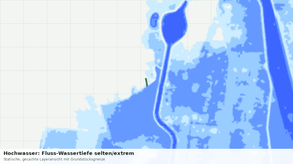 Statische Kartenansicht: Hochwasser: Fluss-Wassertiefe selten/extrem
