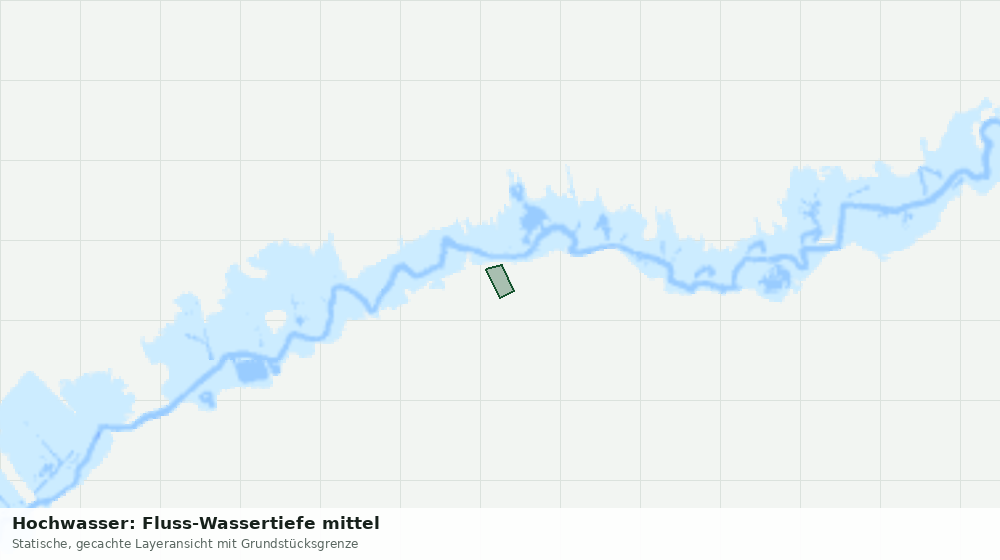 Statische Kartenansicht: Hochwasser: Fluss-Wassertiefe mittel