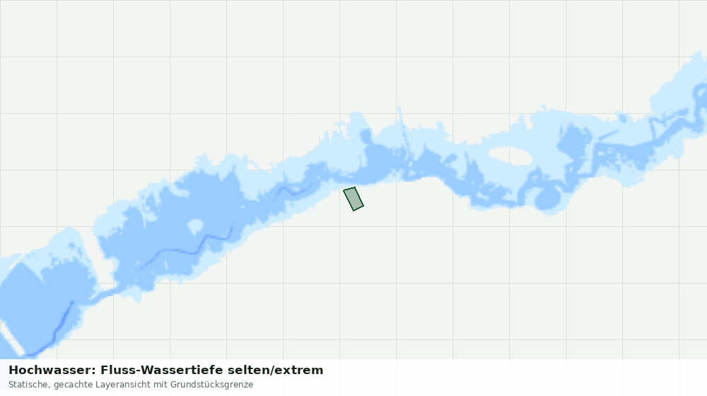 Statische Kartenansicht: Hochwasser: Fluss-Wassertiefe selten/extrem