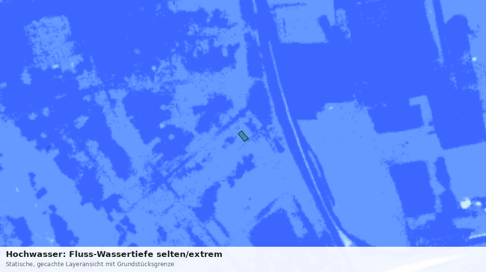 Statische Kartenansicht: Hochwasser: Fluss-Wassertiefe selten/extrem