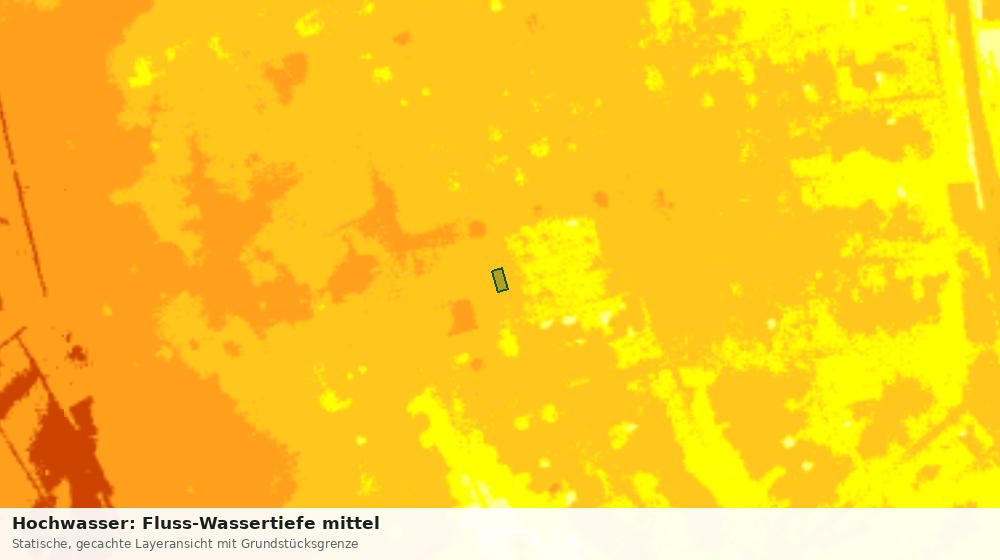 Statische Kartenansicht: Hochwasser: Fluss-Wassertiefe mittel
