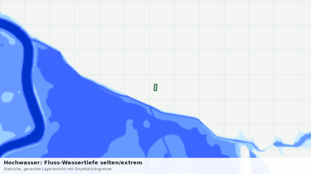 Statische Kartenansicht: Hochwasser: Fluss-Wassertiefe selten/extrem
