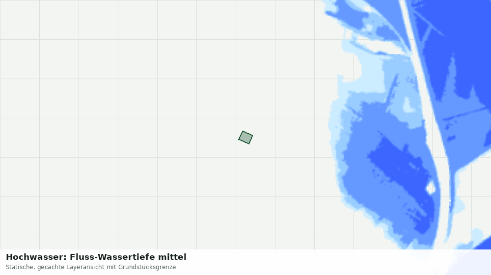 Statische Kartenansicht: Hochwasser: Fluss-Wassertiefe mittel
