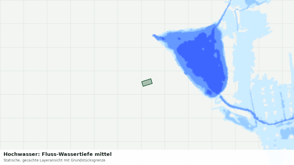 Statische Kartenansicht: Hochwasser: Fluss-Wassertiefe mittel