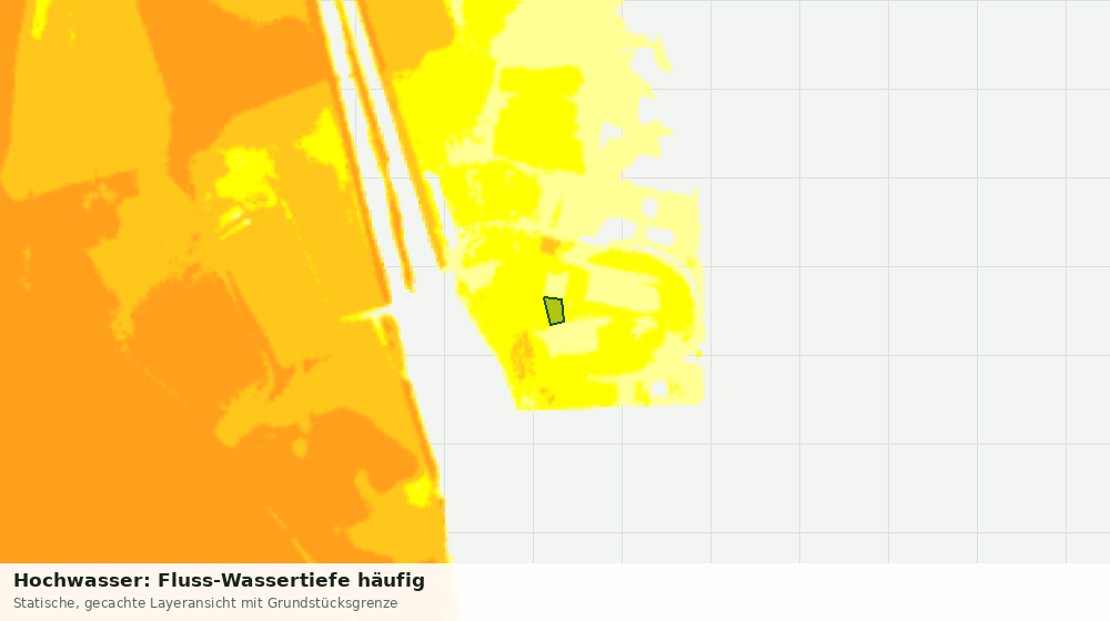 Statische Kartenansicht: Hochwasser: Fluss-Wassertiefe häufig