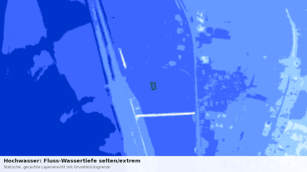 Statische Kartenansicht: Hochwasser: Fluss-Wassertiefe selten/extrem