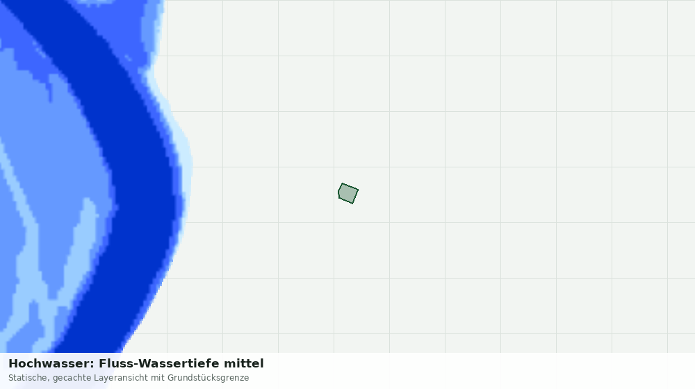 Statische Kartenansicht: Hochwasser: Fluss-Wassertiefe mittel