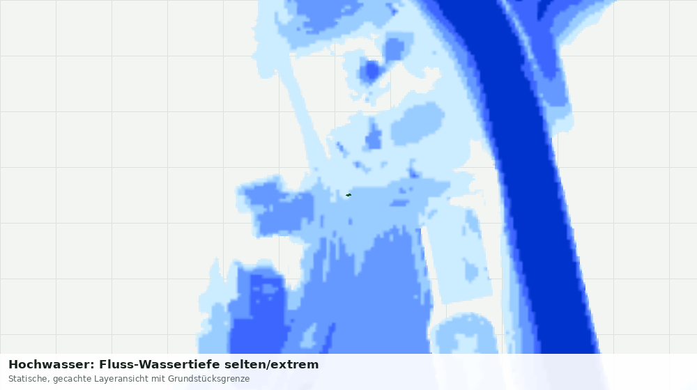 Statische Kartenansicht: Hochwasser: Fluss-Wassertiefe selten/extrem