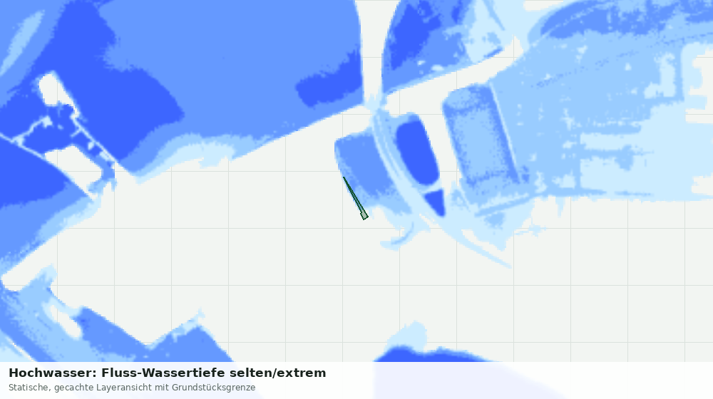 Statische Kartenansicht: Hochwasser: Fluss-Wassertiefe selten/extrem