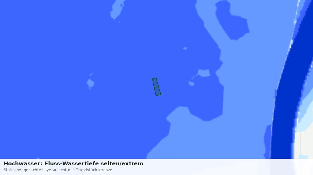 Statische Kartenansicht: Hochwasser: Fluss-Wassertiefe selten/extrem