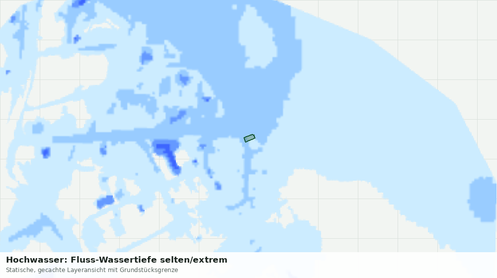 Statische Kartenansicht: Hochwasser: Fluss-Wassertiefe selten/extrem