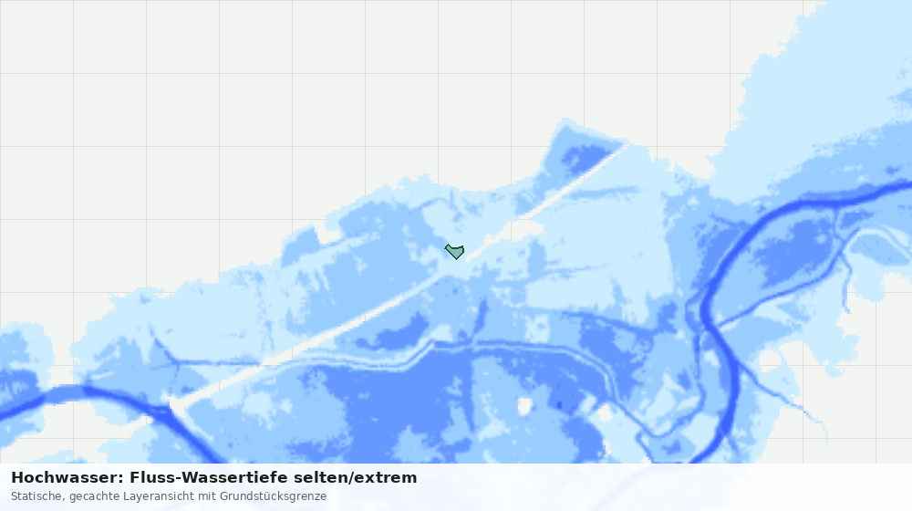 Statische Kartenansicht: Hochwasser: Fluss-Wassertiefe selten/extrem