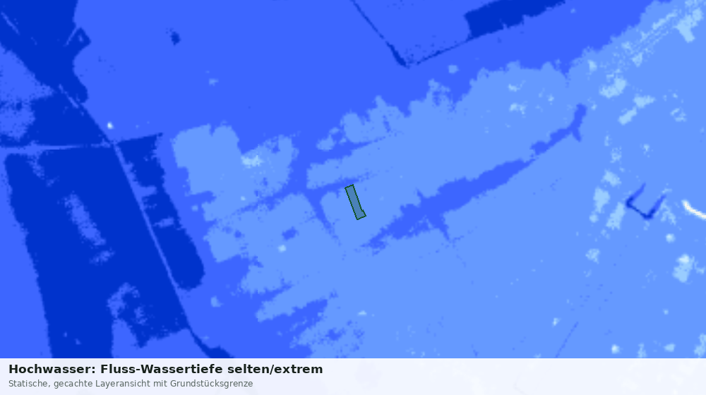 Statische Kartenansicht: Hochwasser: Fluss-Wassertiefe selten/extrem