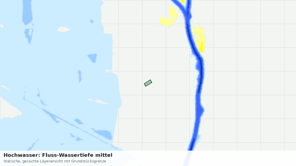 Statische Kartenansicht: Hochwasser: Fluss-Wassertiefe mittel
