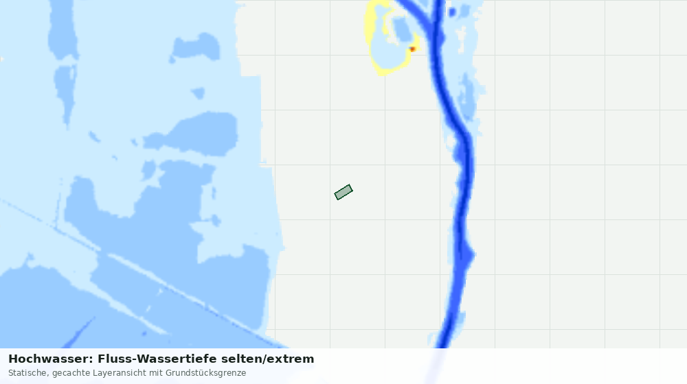 Statische Kartenansicht: Hochwasser: Fluss-Wassertiefe selten/extrem