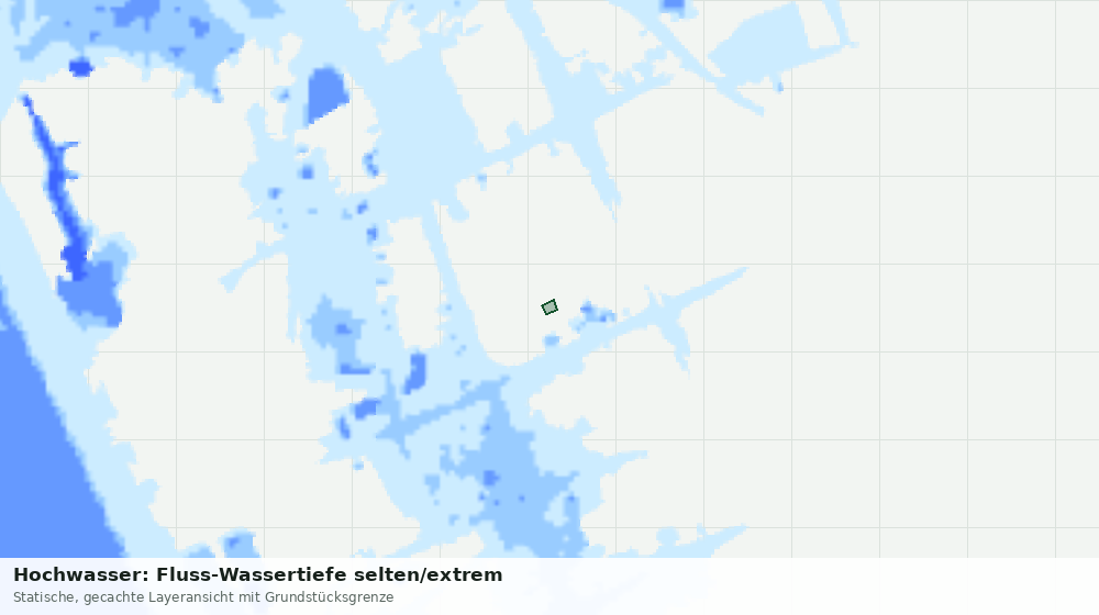 Statische Kartenansicht: Hochwasser: Fluss-Wassertiefe selten/extrem