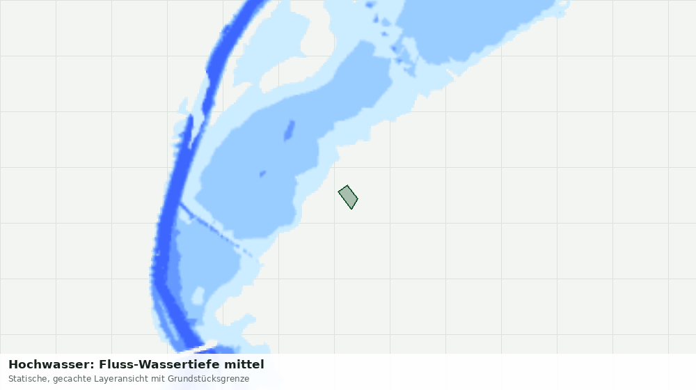 Statische Kartenansicht: Hochwasser: Fluss-Wassertiefe mittel