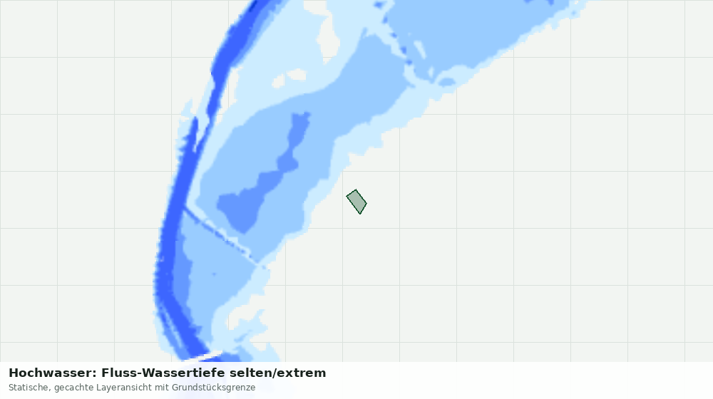 Statische Kartenansicht: Hochwasser: Fluss-Wassertiefe selten/extrem