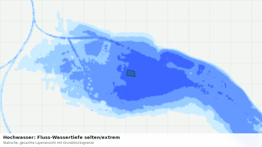 Statische Kartenansicht: Hochwasser: Fluss-Wassertiefe selten/extrem