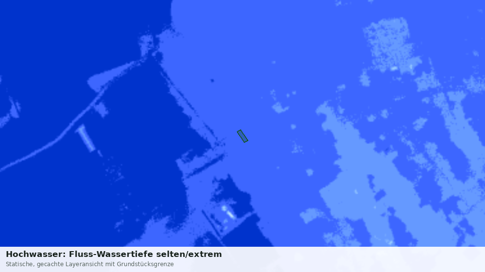 Statische Kartenansicht: Hochwasser: Fluss-Wassertiefe selten/extrem