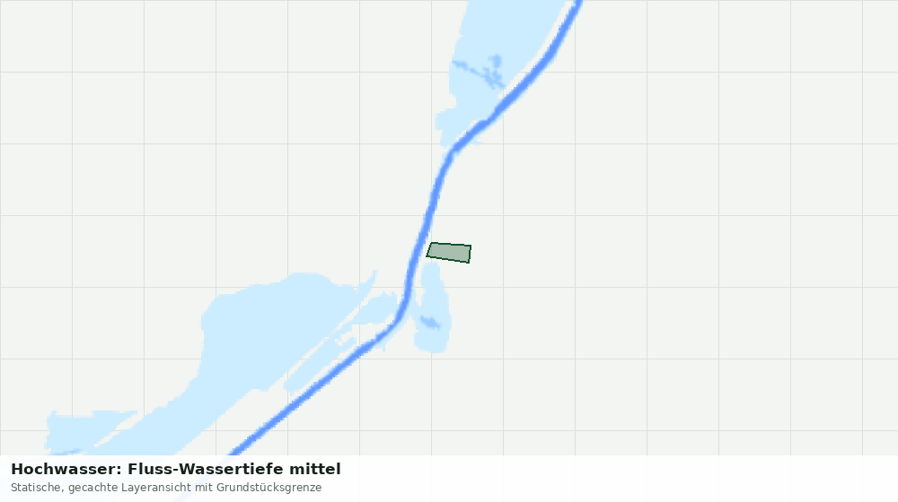 Statische Kartenansicht: Hochwasser: Fluss-Wassertiefe mittel