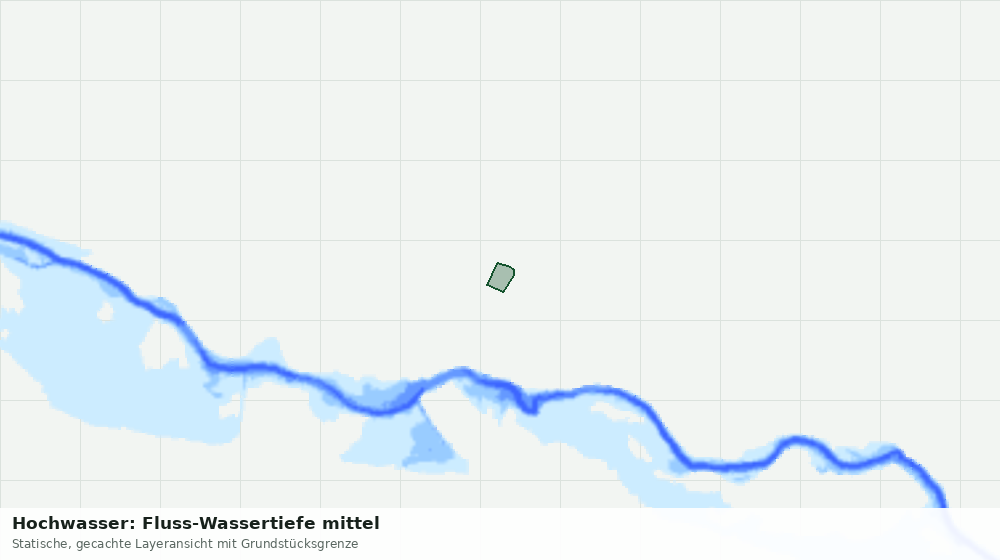 Statische Kartenansicht: Hochwasser: Fluss-Wassertiefe mittel