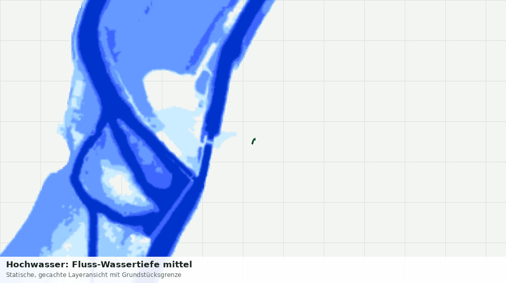 Statische Kartenansicht: Hochwasser: Fluss-Wassertiefe mittel