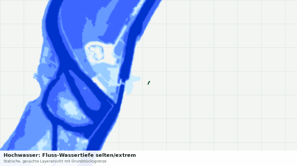 Statische Kartenansicht: Hochwasser: Fluss-Wassertiefe selten/extrem