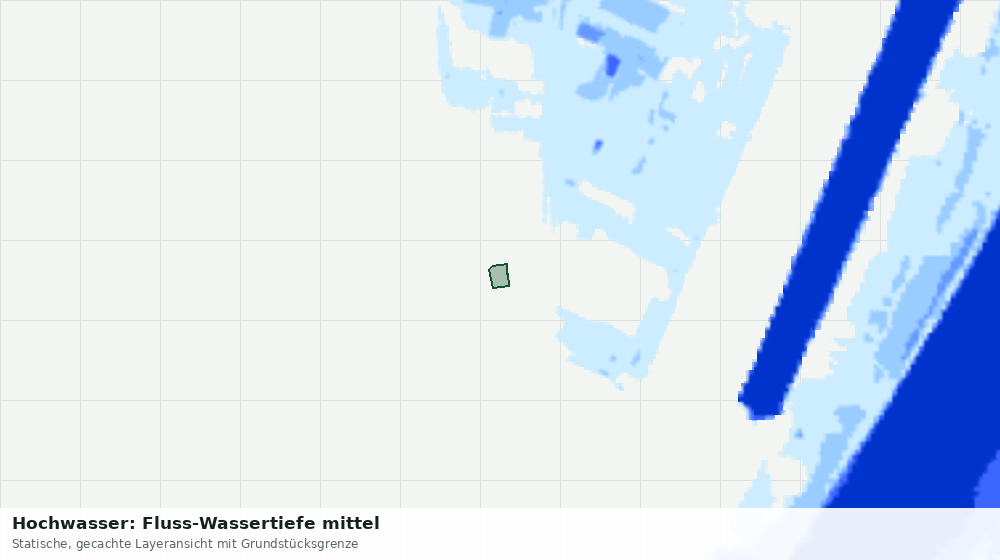 Statische Kartenansicht: Hochwasser: Fluss-Wassertiefe mittel
