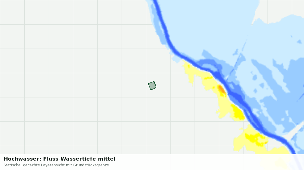 Statische Kartenansicht: Hochwasser: Fluss-Wassertiefe mittel