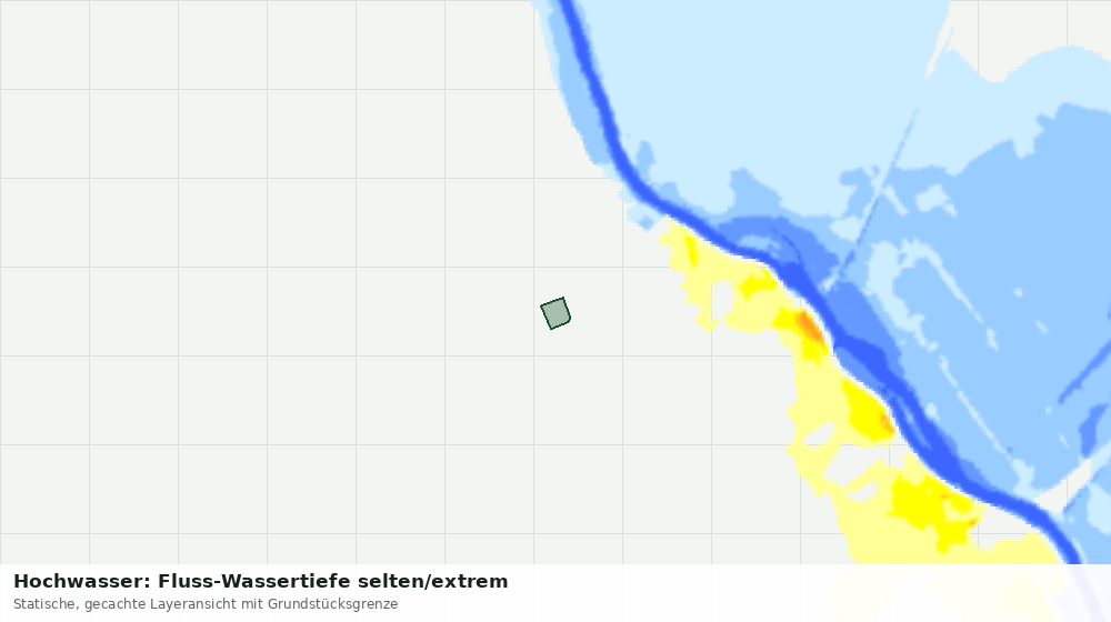 Statische Kartenansicht: Hochwasser: Fluss-Wassertiefe selten/extrem