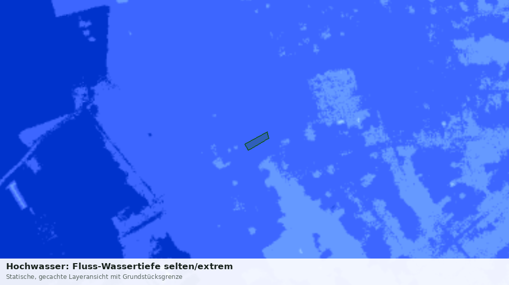 Statische Kartenansicht: Hochwasser: Fluss-Wassertiefe selten/extrem