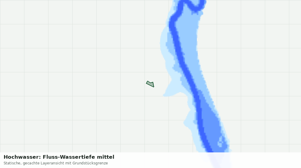 Statische Kartenansicht: Hochwasser: Fluss-Wassertiefe mittel