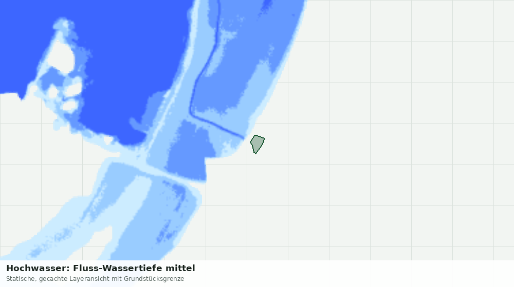 Statische Kartenansicht: Hochwasser: Fluss-Wassertiefe mittel