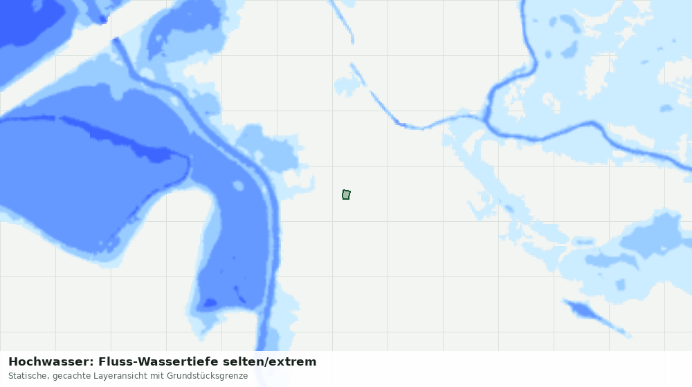 Statische Kartenansicht: Hochwasser: Fluss-Wassertiefe selten/extrem