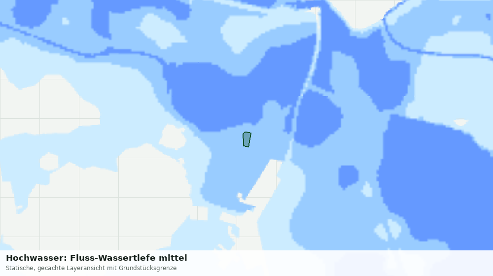 Statische Kartenansicht: Hochwasser: Fluss-Wassertiefe mittel