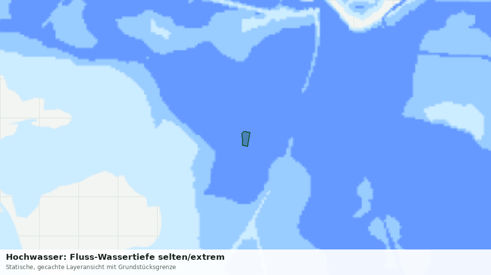 Statische Kartenansicht: Hochwasser: Fluss-Wassertiefe selten/extrem
