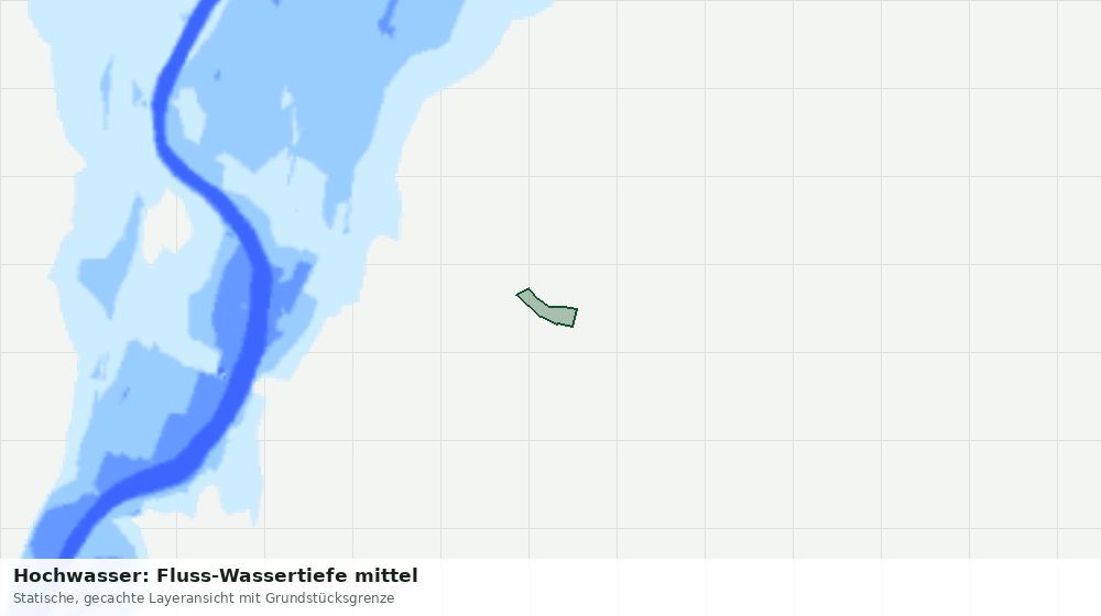Statische Kartenansicht: Hochwasser: Fluss-Wassertiefe mittel