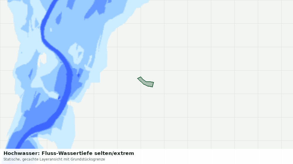 Statische Kartenansicht: Hochwasser: Fluss-Wassertiefe selten/extrem