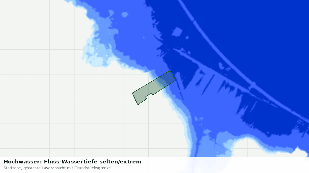 Statische Kartenansicht: Hochwasser: Fluss-Wassertiefe selten/extrem