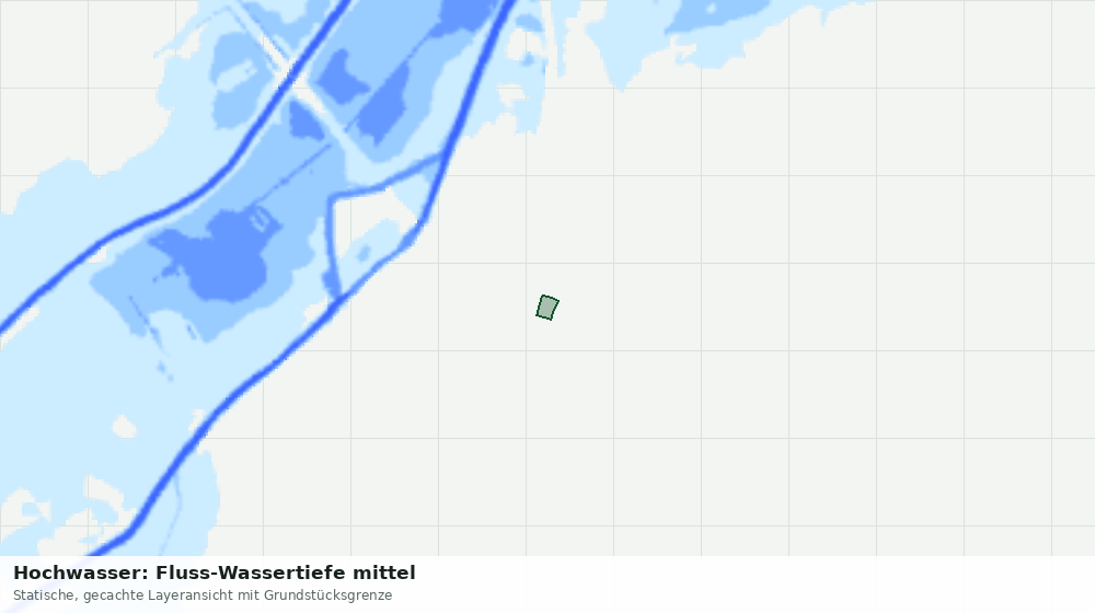 Statische Kartenansicht: Hochwasser: Fluss-Wassertiefe mittel