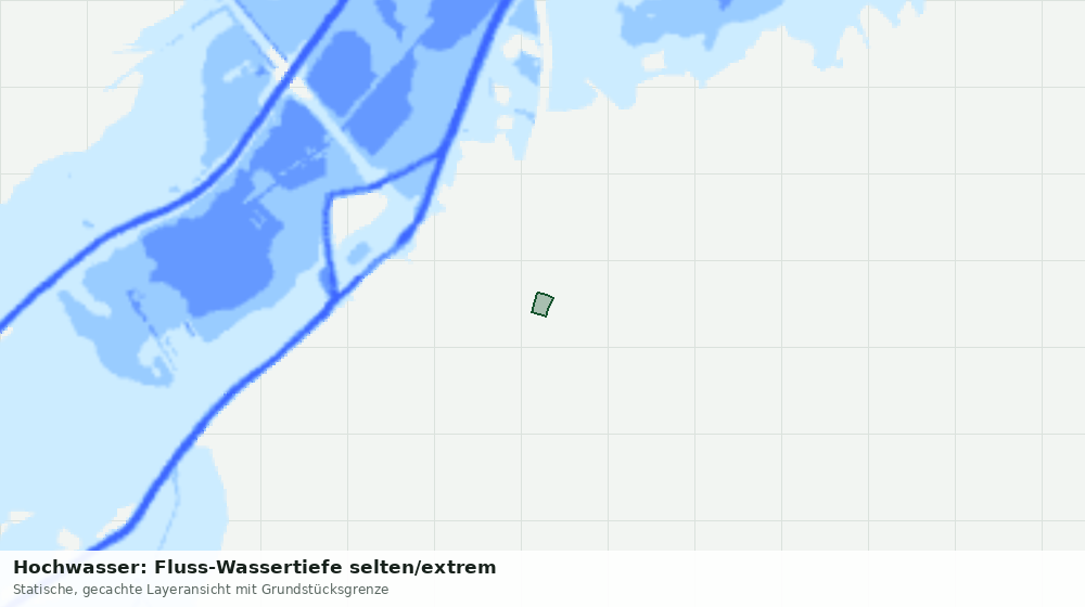 Statische Kartenansicht: Hochwasser: Fluss-Wassertiefe selten/extrem