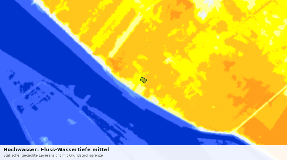 Statische Kartenansicht: Hochwasser: Fluss-Wassertiefe mittel