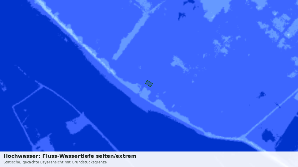 Statische Kartenansicht: Hochwasser: Fluss-Wassertiefe selten/extrem