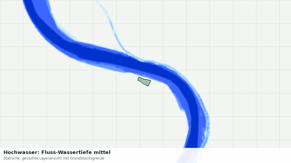 Statische Kartenansicht: Hochwasser: Fluss-Wassertiefe mittel
