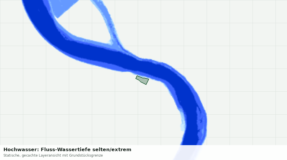 Statische Kartenansicht: Hochwasser: Fluss-Wassertiefe selten/extrem