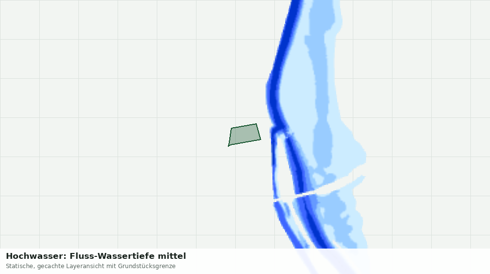 Statische Kartenansicht: Hochwasser: Fluss-Wassertiefe mittel