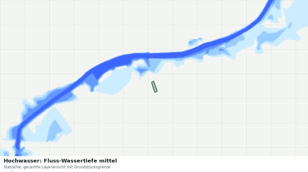 Statische Kartenansicht: Hochwasser: Fluss-Wassertiefe mittel