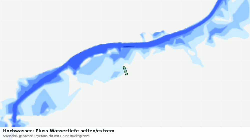Statische Kartenansicht: Hochwasser: Fluss-Wassertiefe selten/extrem